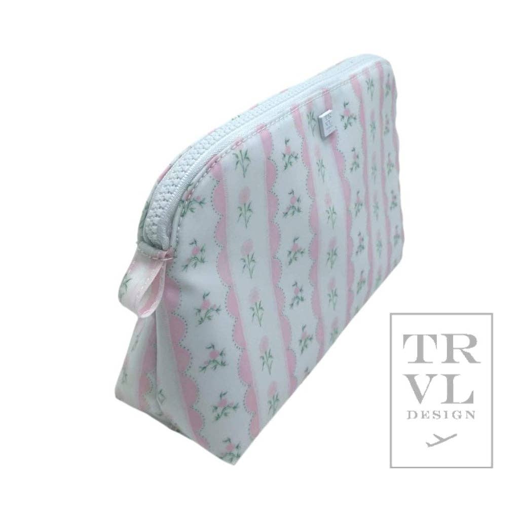 Goodie Cosmetic Bag - Ribbon Floral Pink: Ribbon Floral Pink