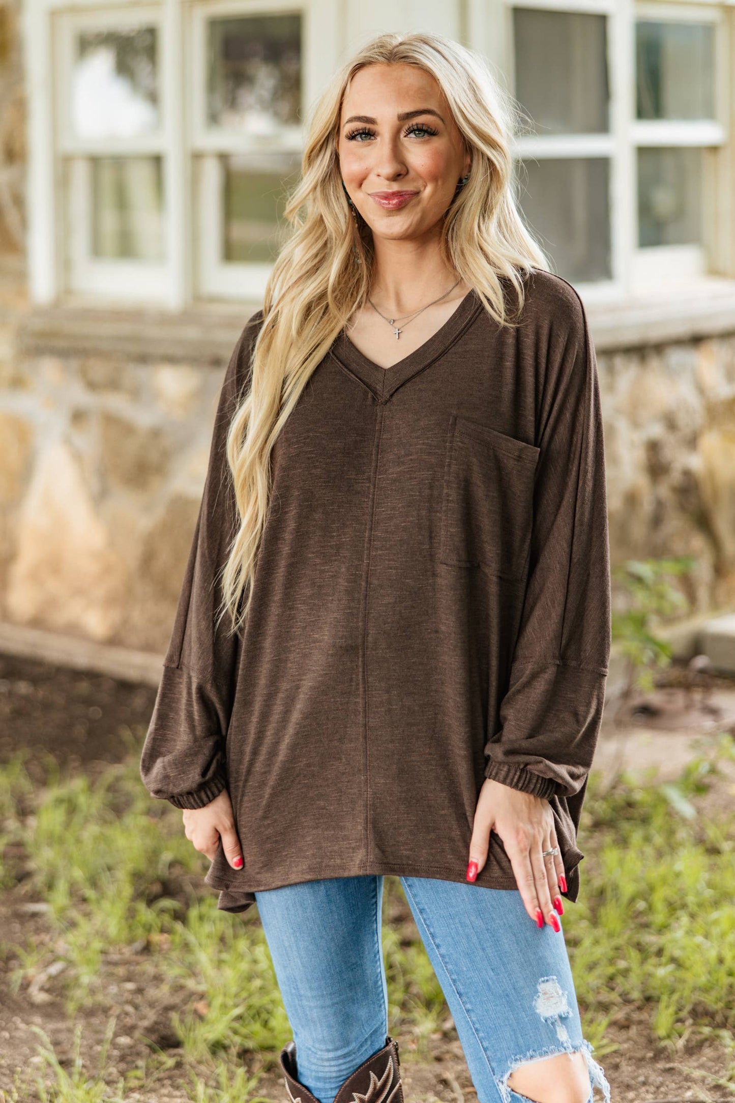 Soft Relaxed Draped Top (Three Colors)