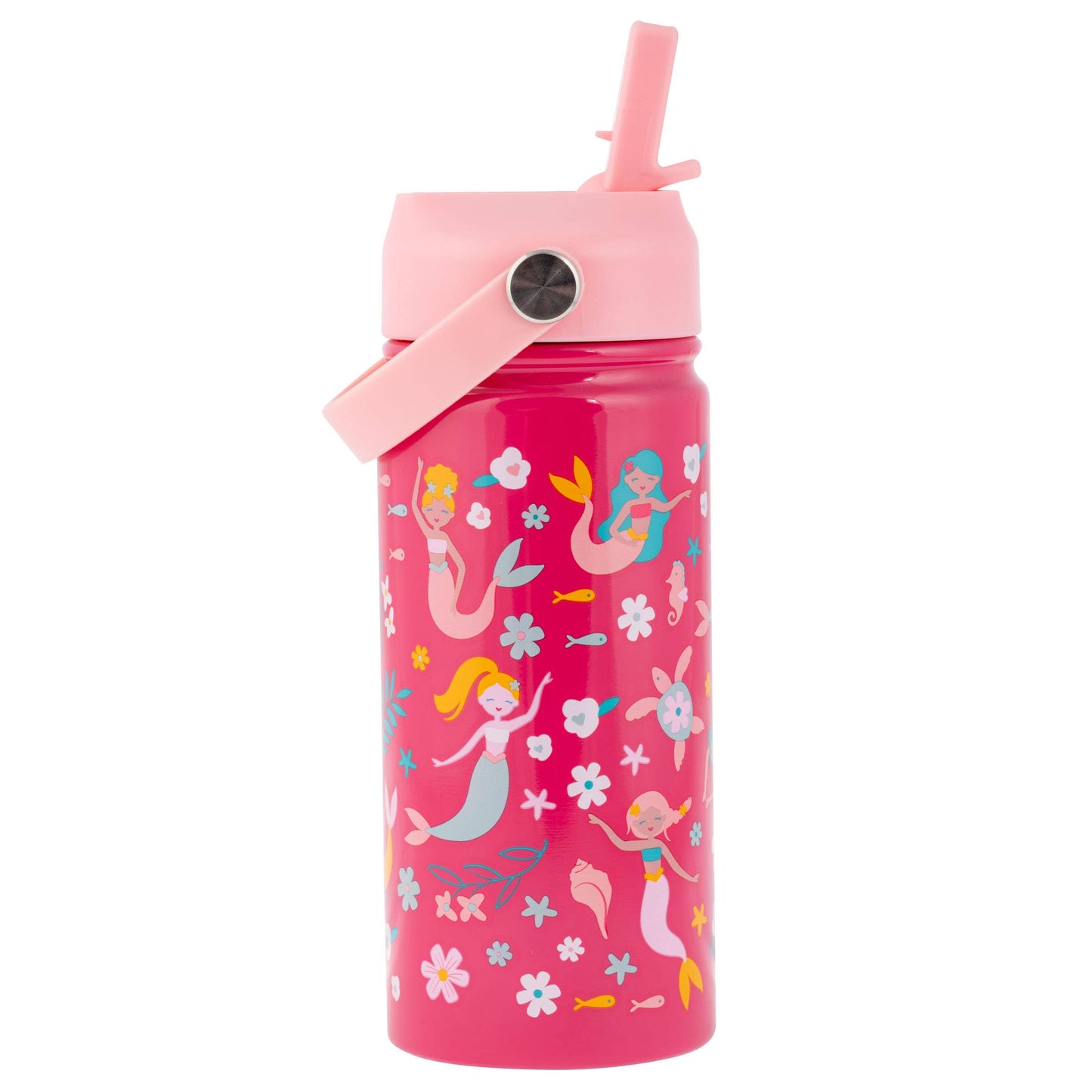 Insulated Stainless Steel Water Bottle with Handle: Mermaid