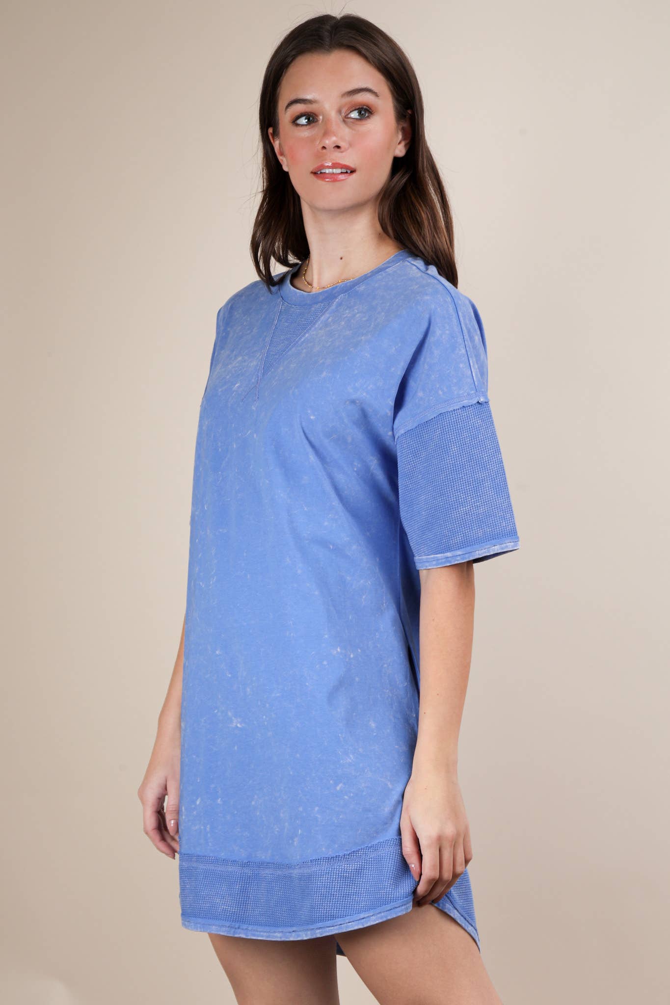 Macie Mineral Washed Comfy Knit Dress
