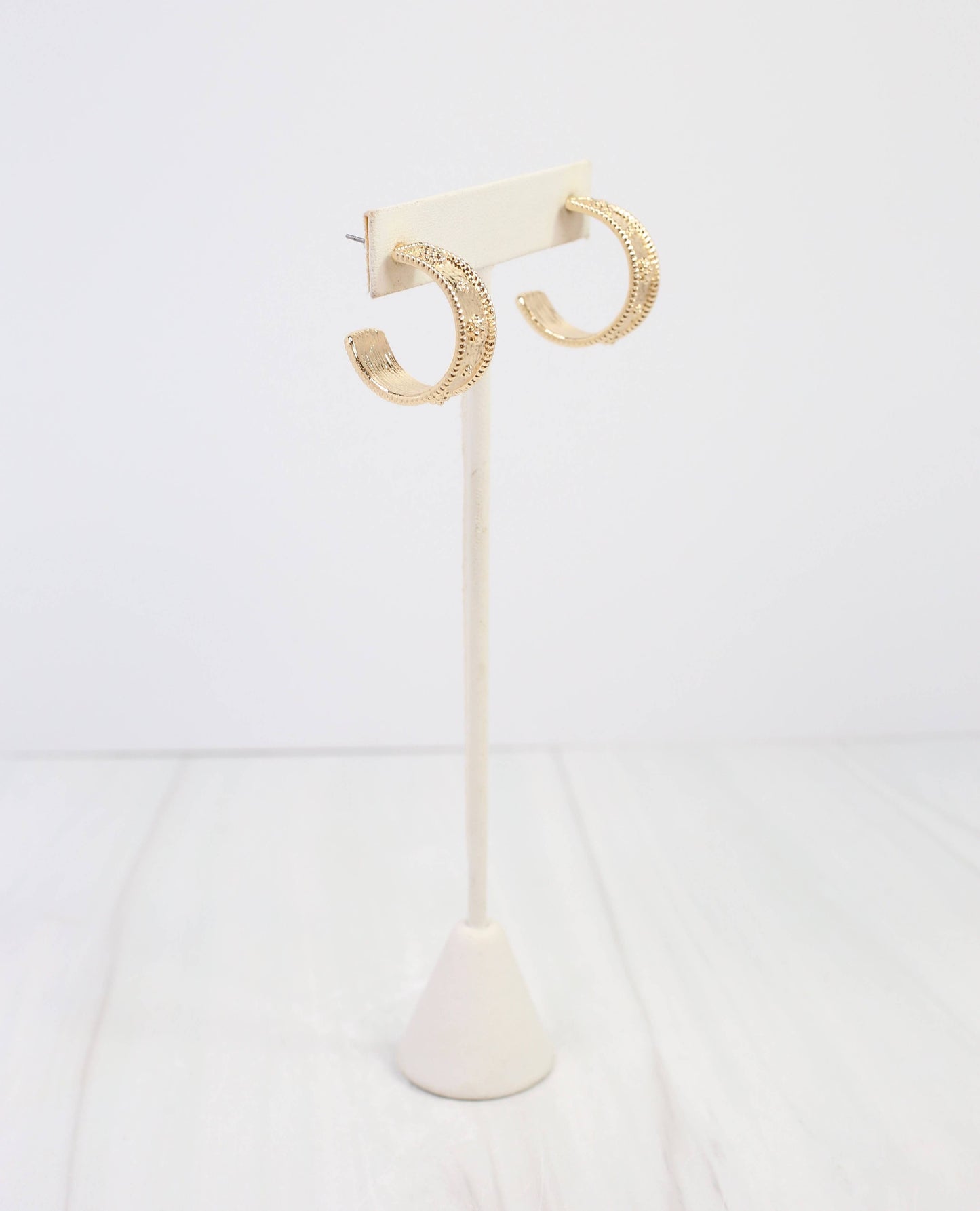 Canton Textured Hoop Earring