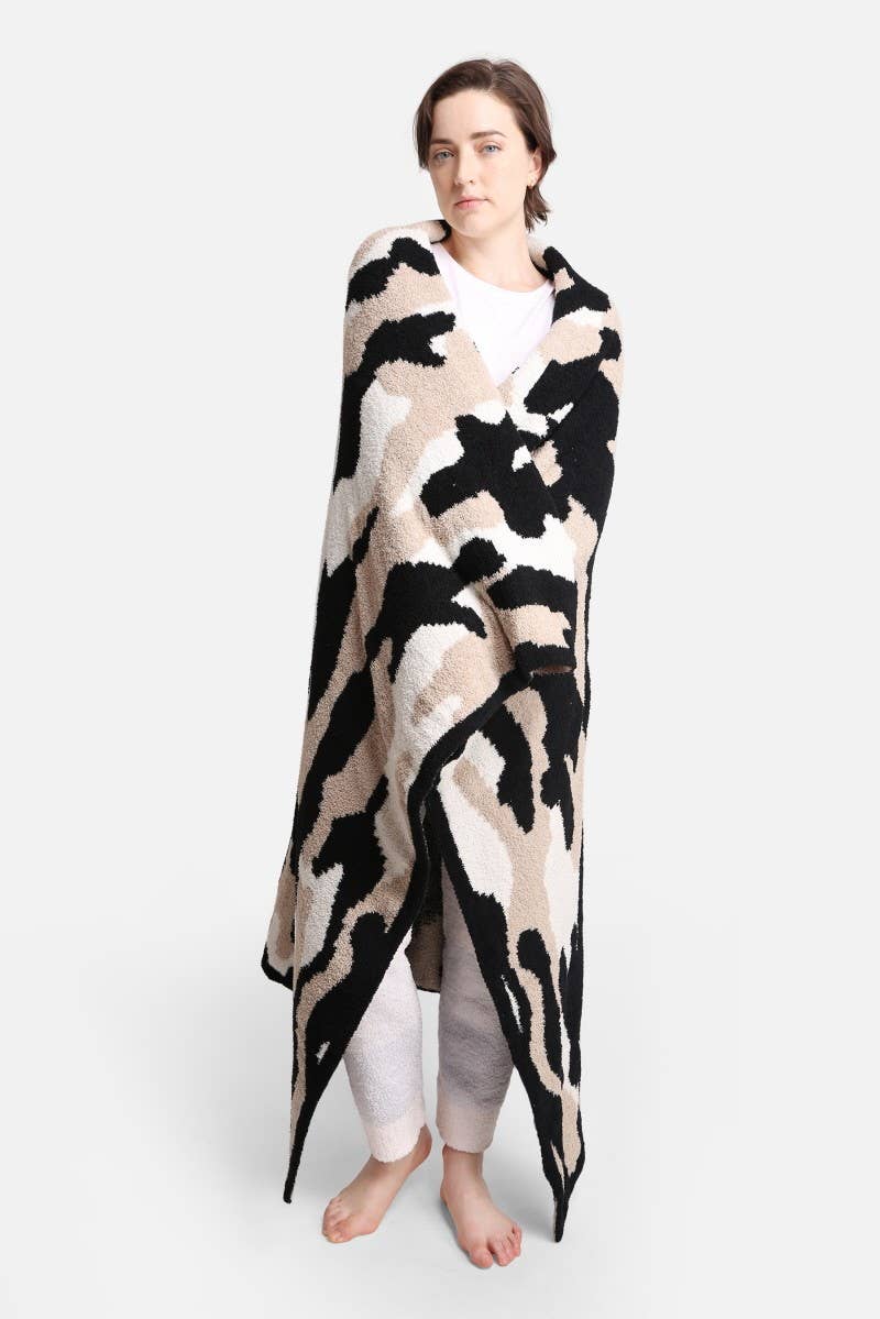 Camouflage Print Luxury Soft Throw Blanket
