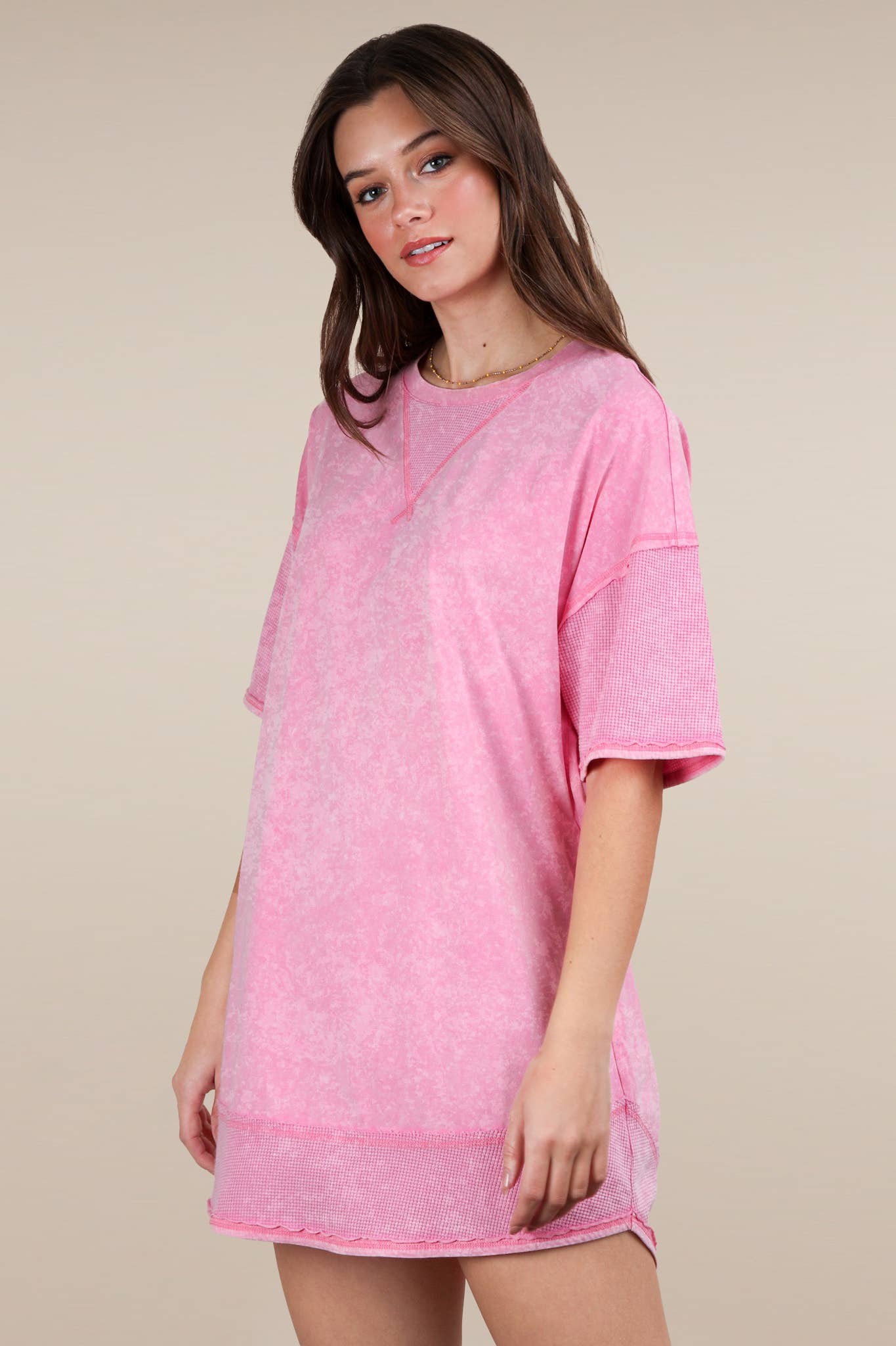 Macie Mineral Washed Comfy Knit Dress