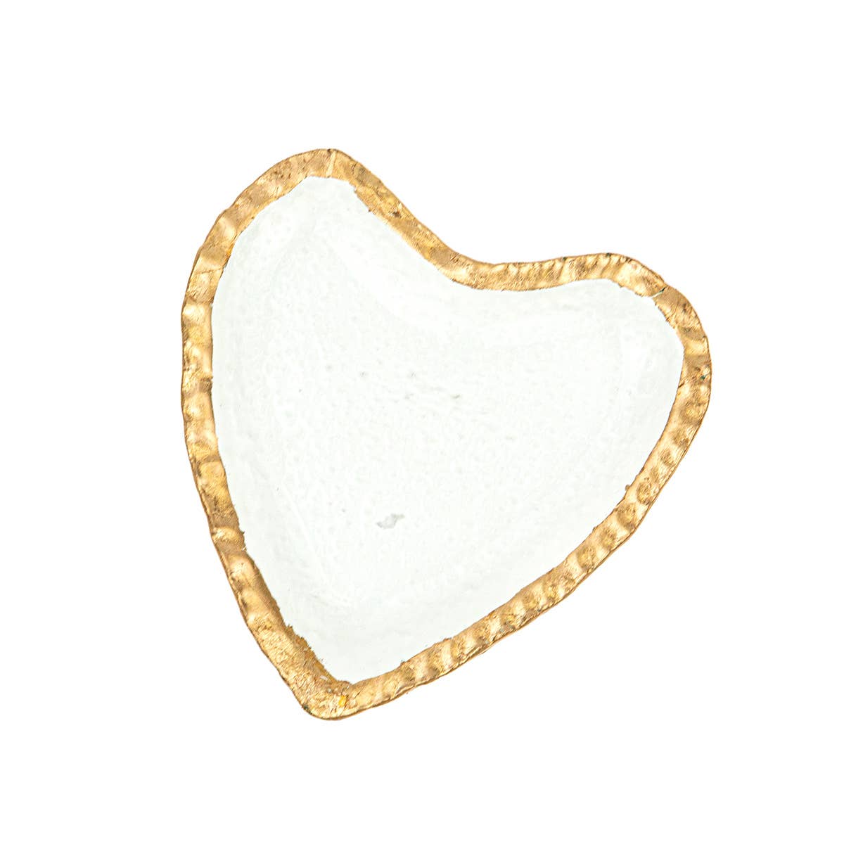 Heart Glass Trinket Dish (Clear/Gold)
