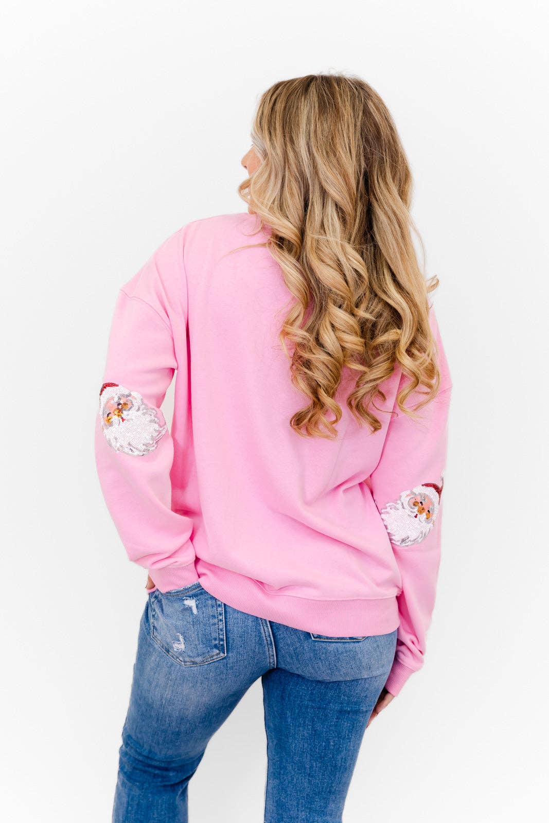 Santa Sequin Patch Sweatshirt