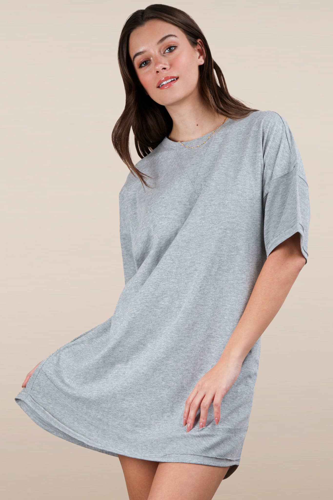 Macie Mineral Washed Comfy Knit Dress
