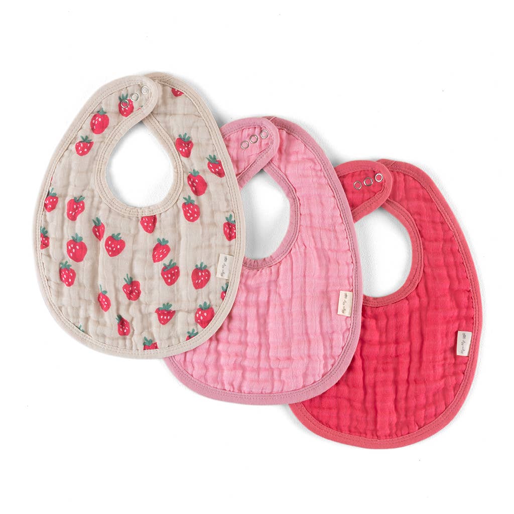 Itzy Bibs™: Strawberries + Cream