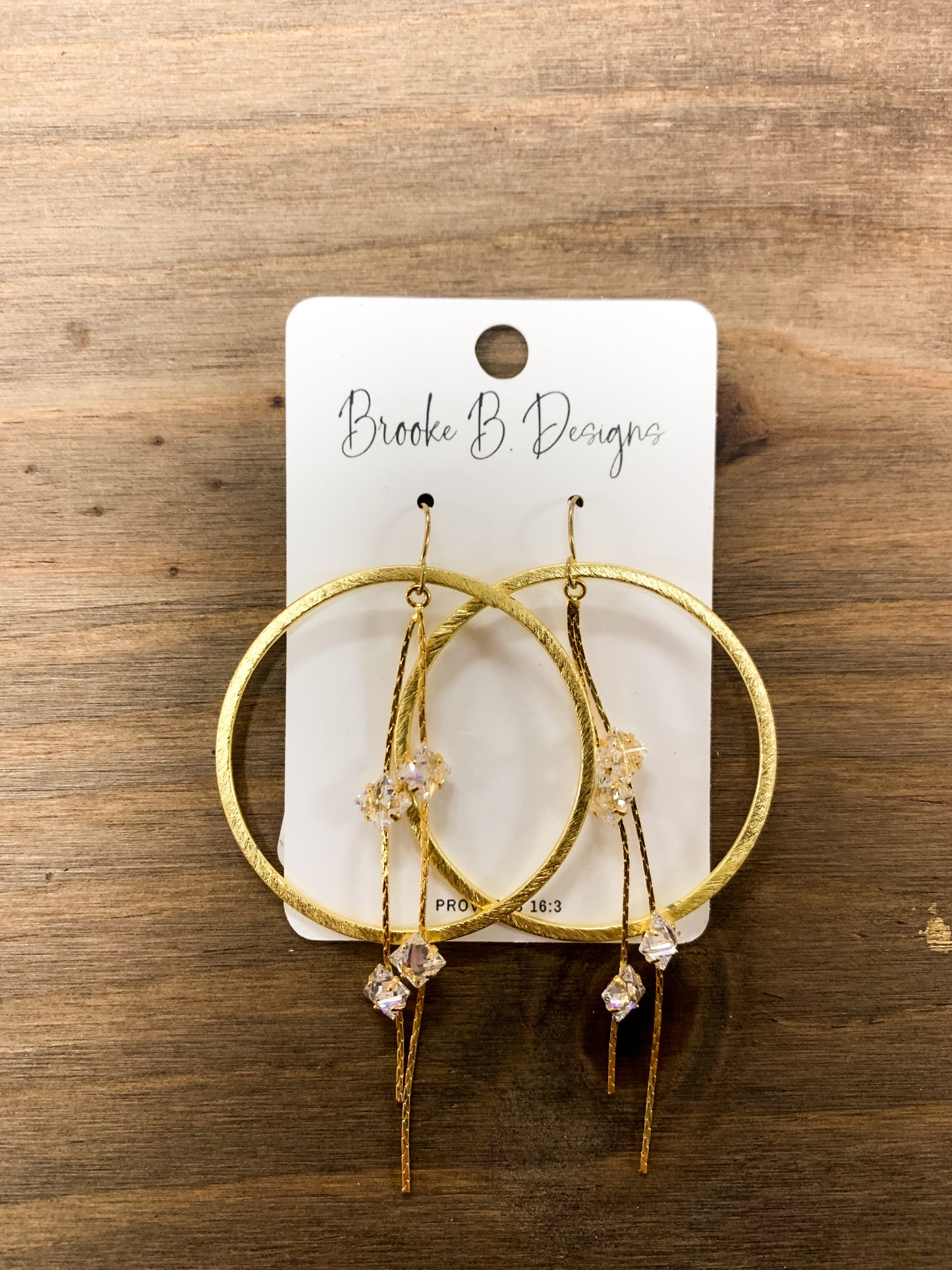 Circle + Diamond Rain Earrings