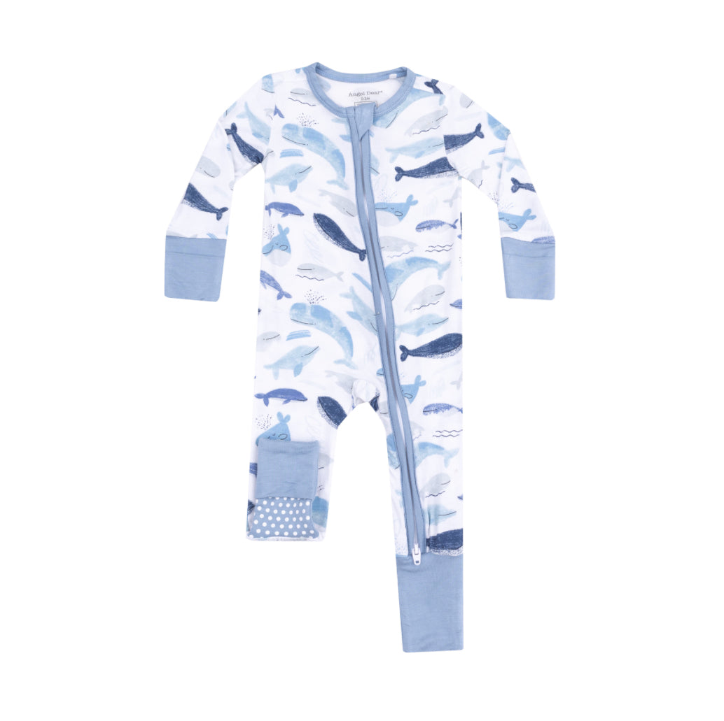 Blue Whales 2 Way Zipper Romper