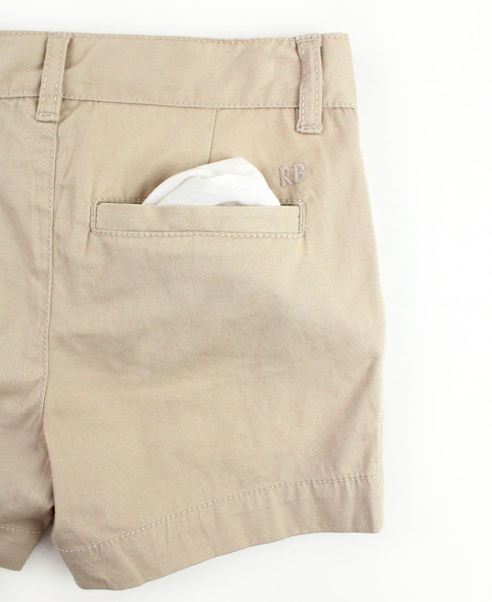 Khaki Stretch Chino Shorts