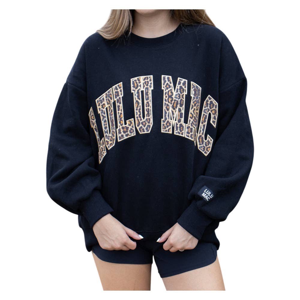 Leopard Stitched Sweatshirt