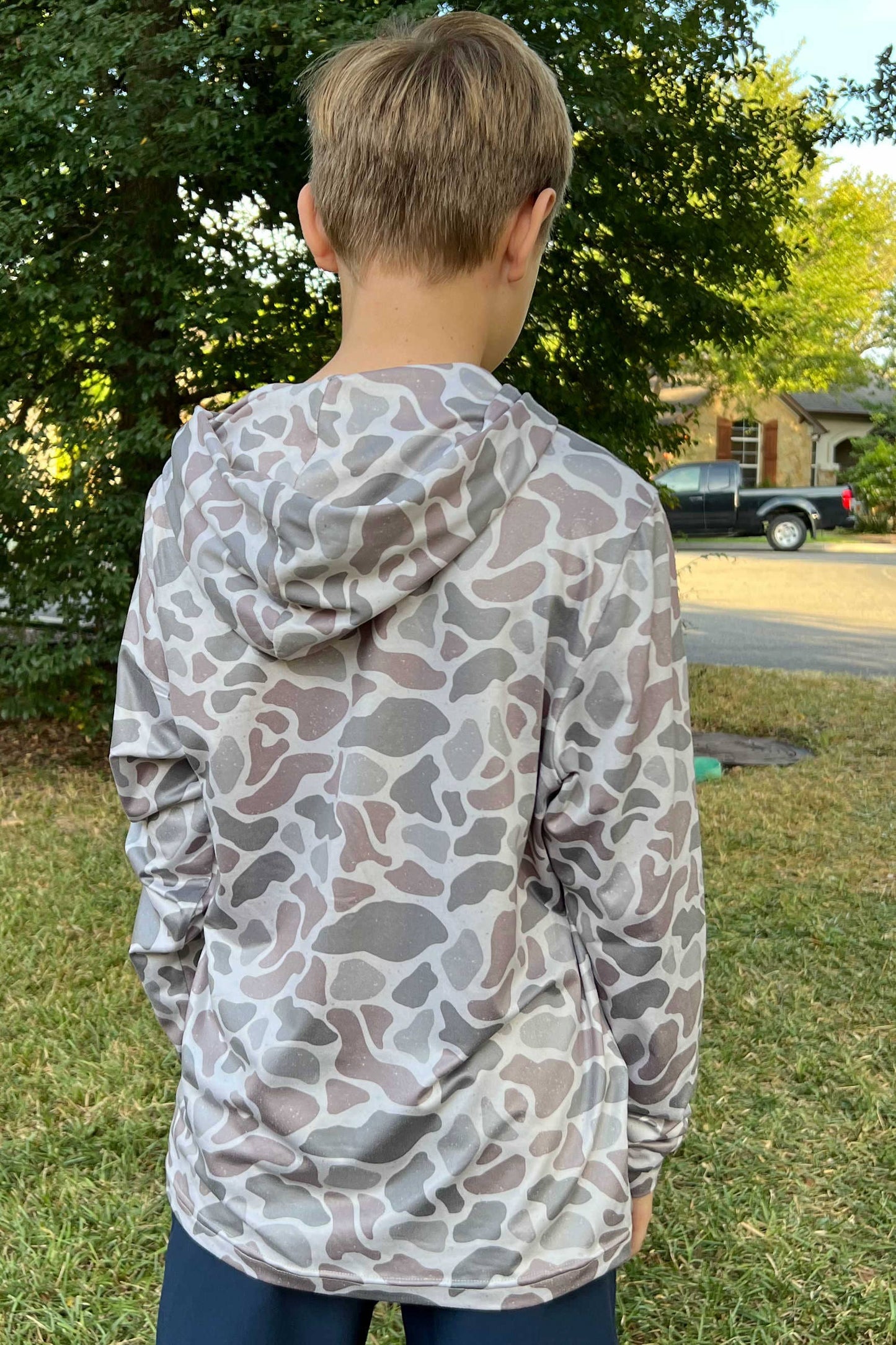 Boy's Performance Hoodie - Classic Deer Camo