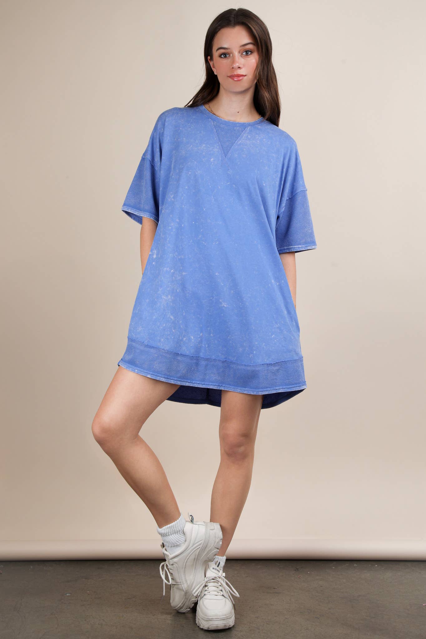 Macie Mineral Washed Comfy Knit Dress