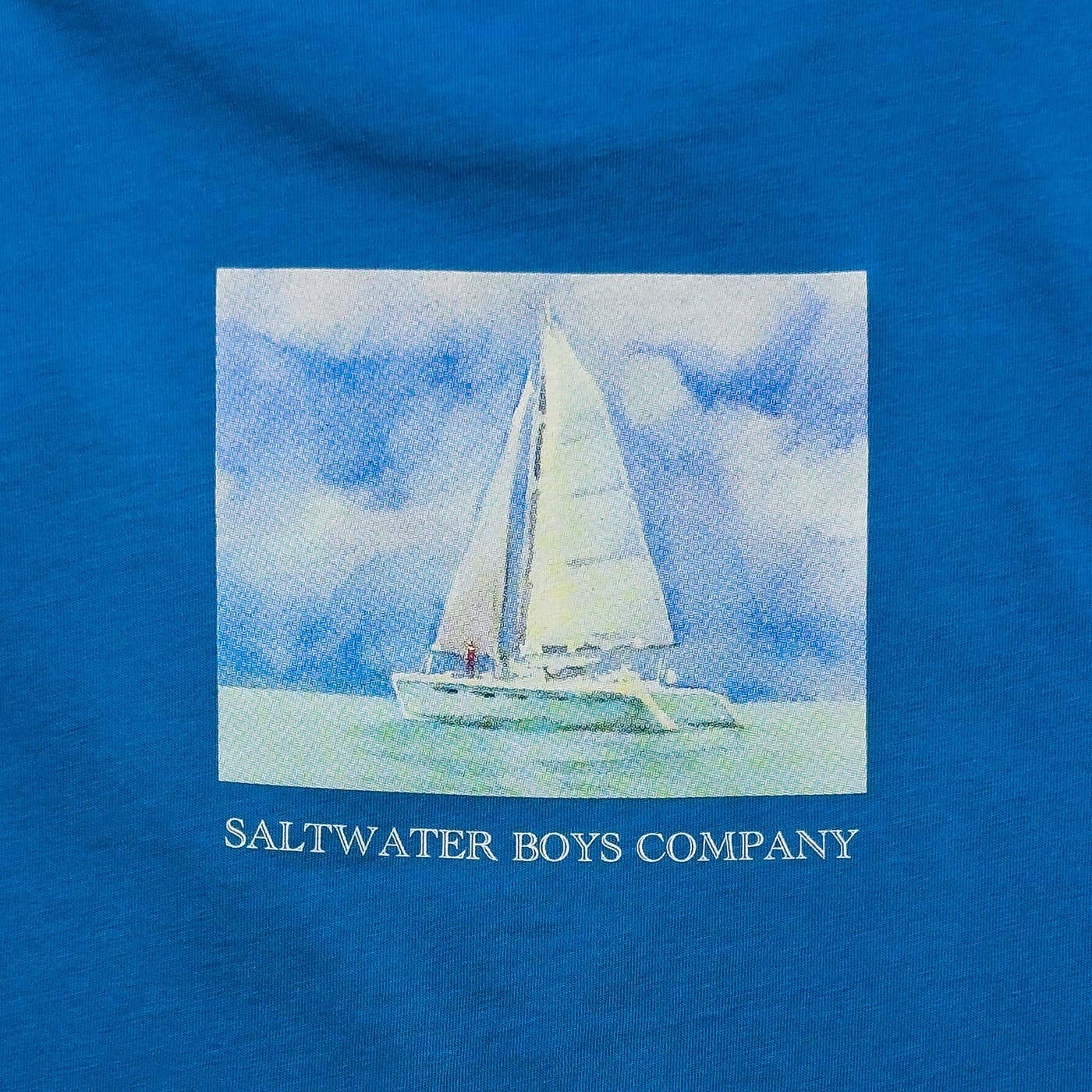Bahama Sailboat Graphic Tee: Parisian Blue