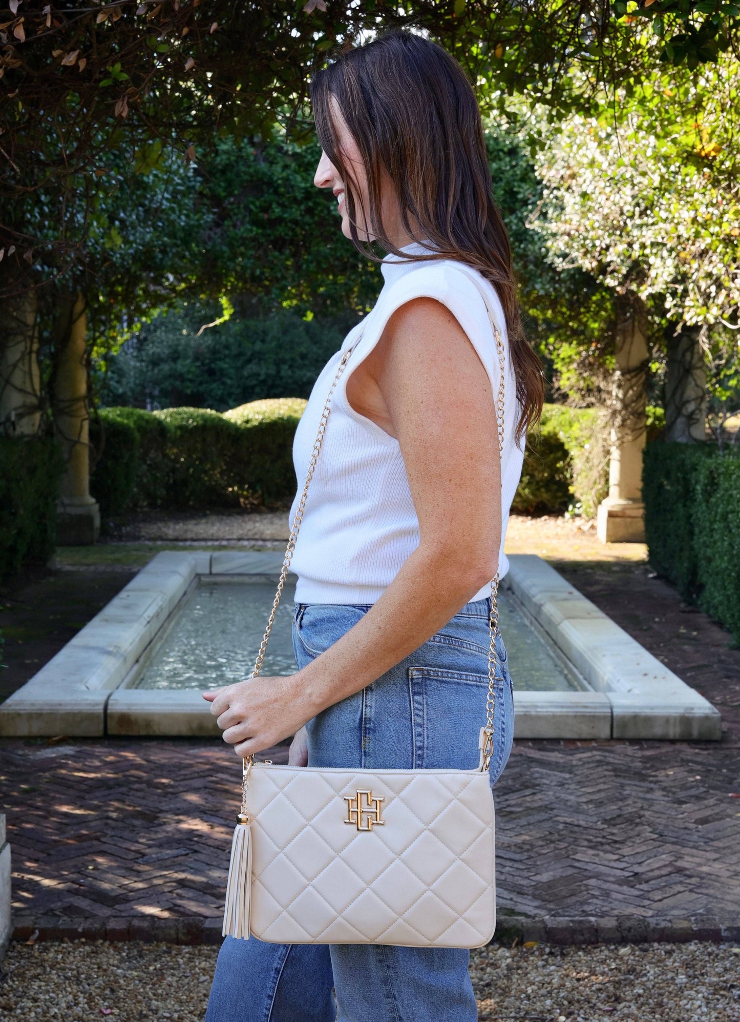 Madelyn Clutch/Crossbody CREAM QUILTED
