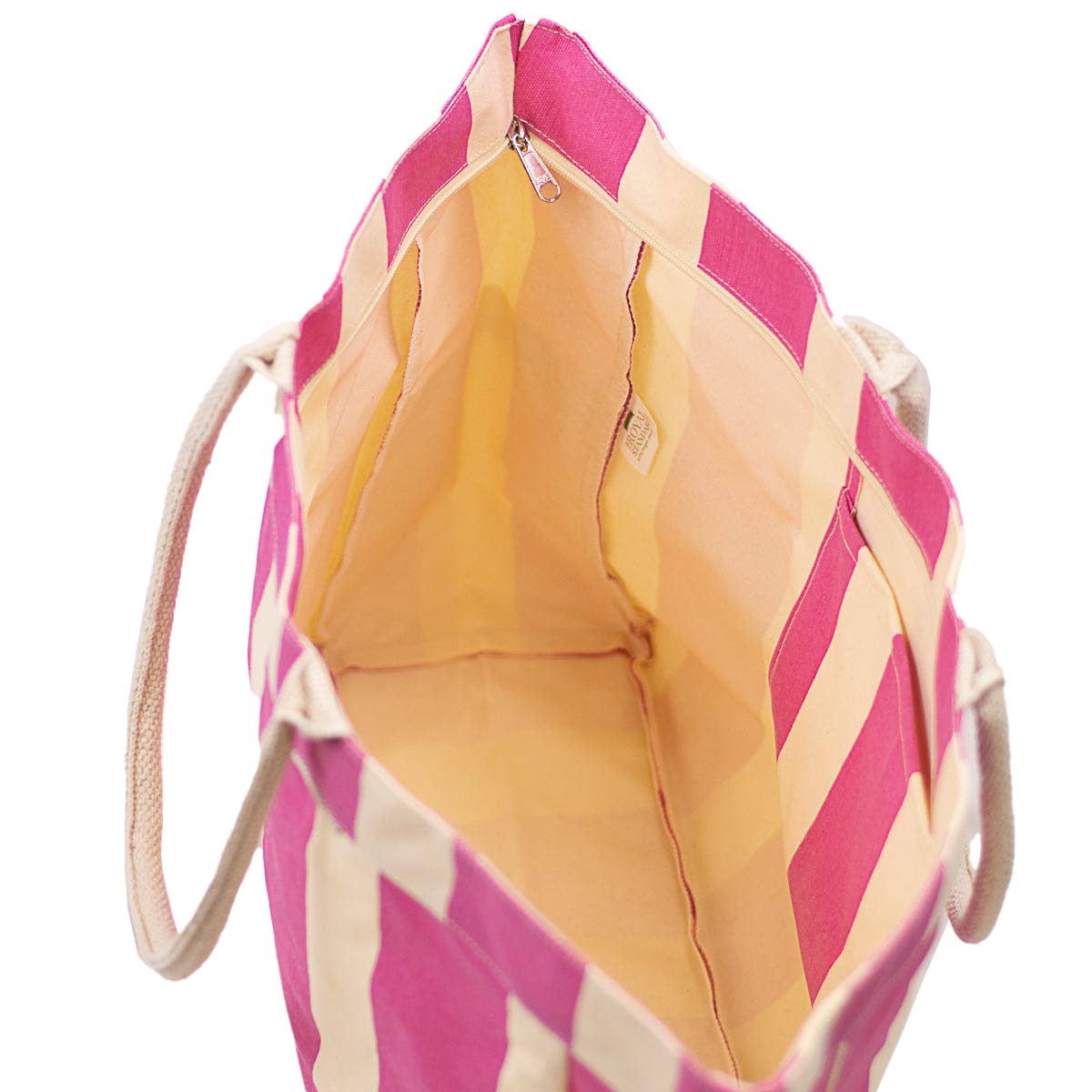 Cabana Stripe Durham Tote (Natural/Pink)
