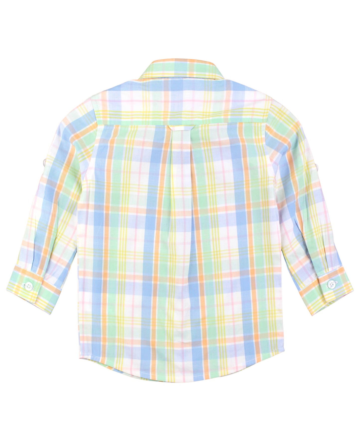 Clubhouse Rainbow Plaid Long Sleeve Button Down Shirt