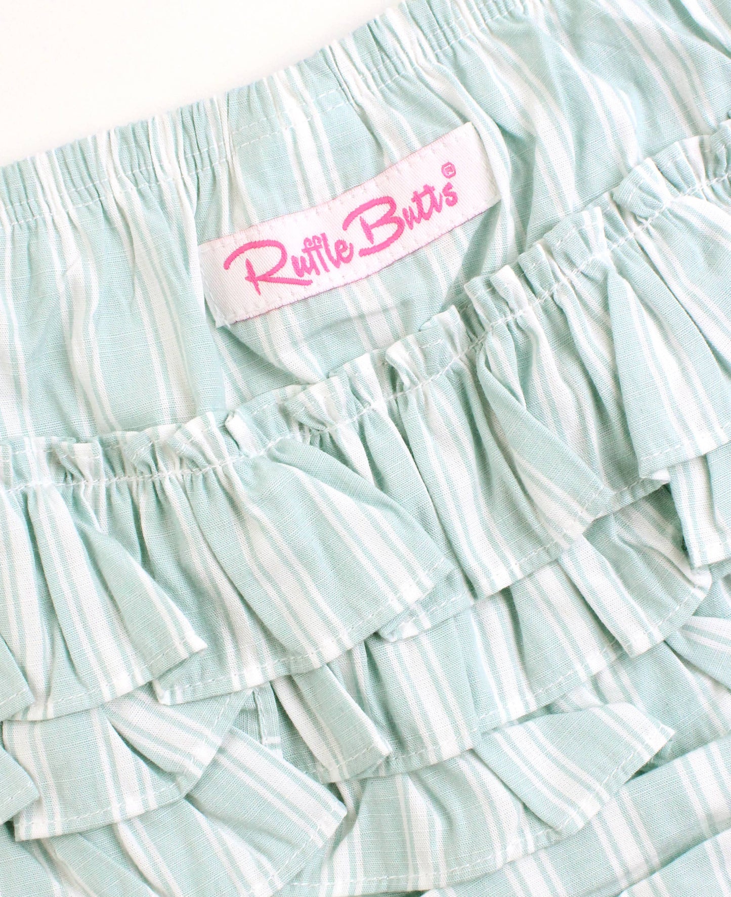 Baby Girls Retro Stripe Wave RuffleButt Bloomer
