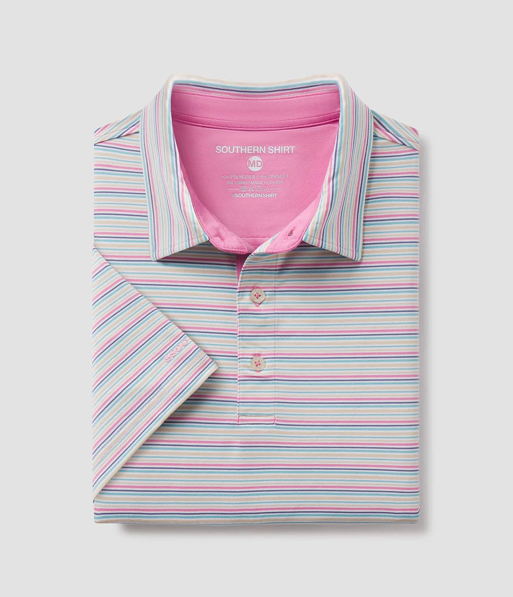 Sawgrass Striped Polo (Crunchberry)