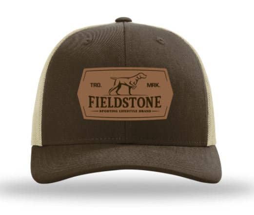 Leather Dog Patch Hat (093): Brown/Tan