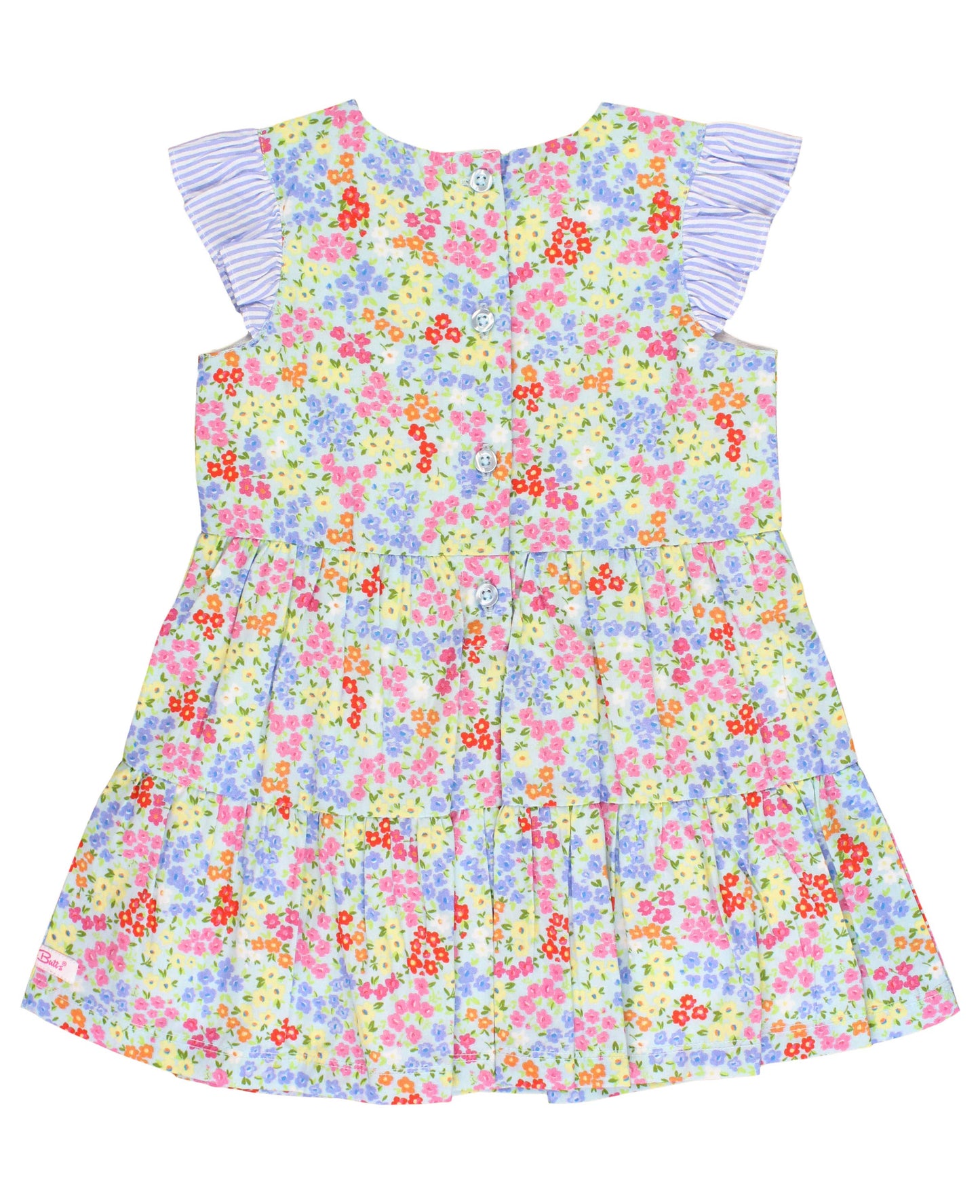 Petaling Around Flutter Sleeve Tiered Dress