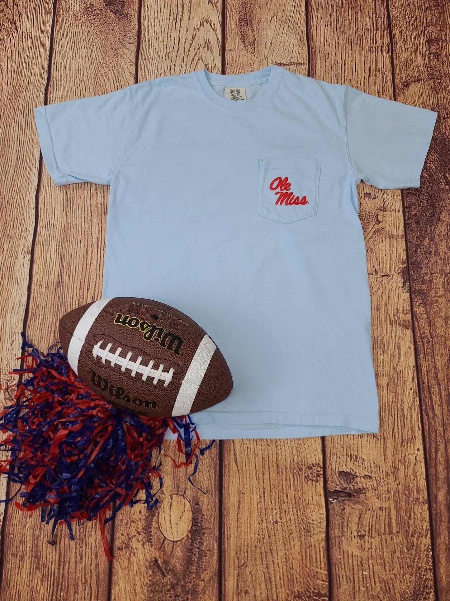 Ole Miss The Grove Pocket Tee: Chambray