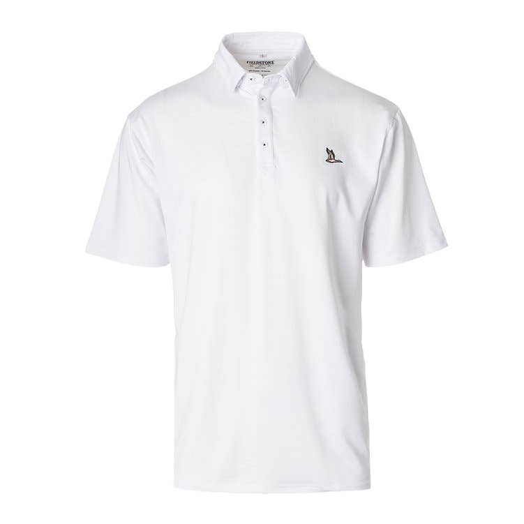 Roost Solid Polo: White