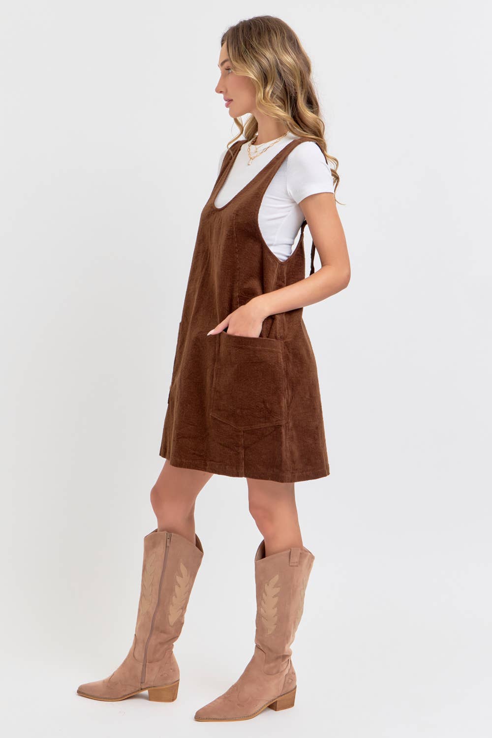 Corduroy Dress (Brown)