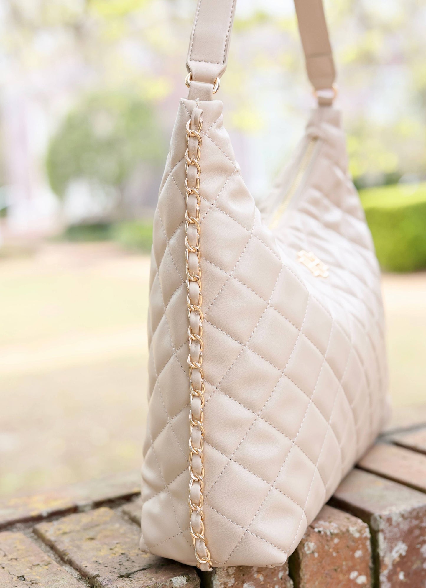 Maeve Quilted Tote (Taupe)