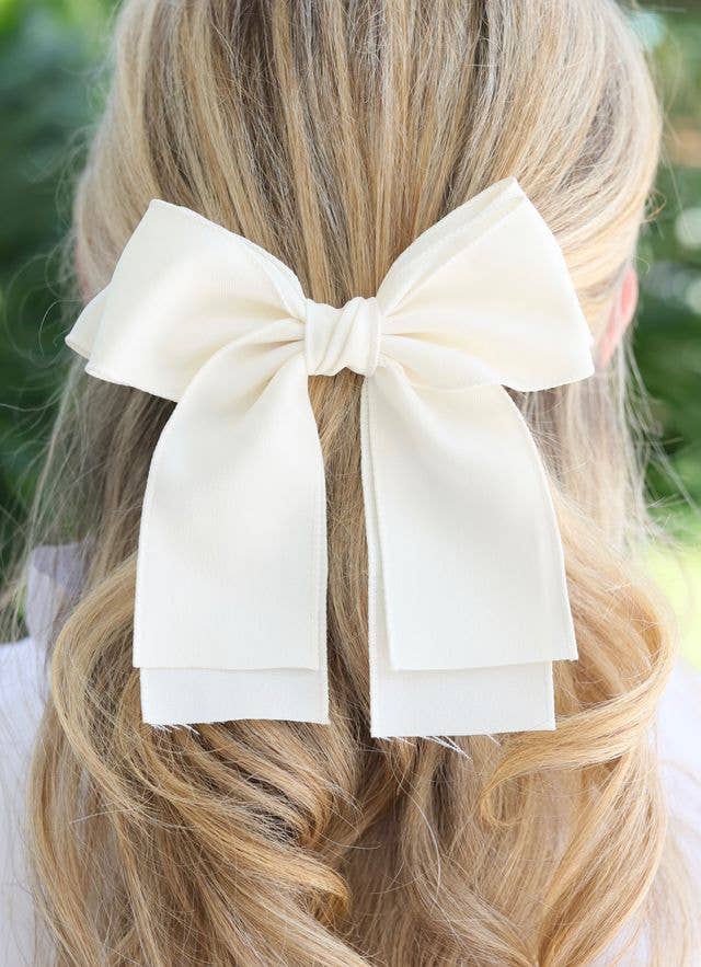 Gino Hair Bow (Ivory)