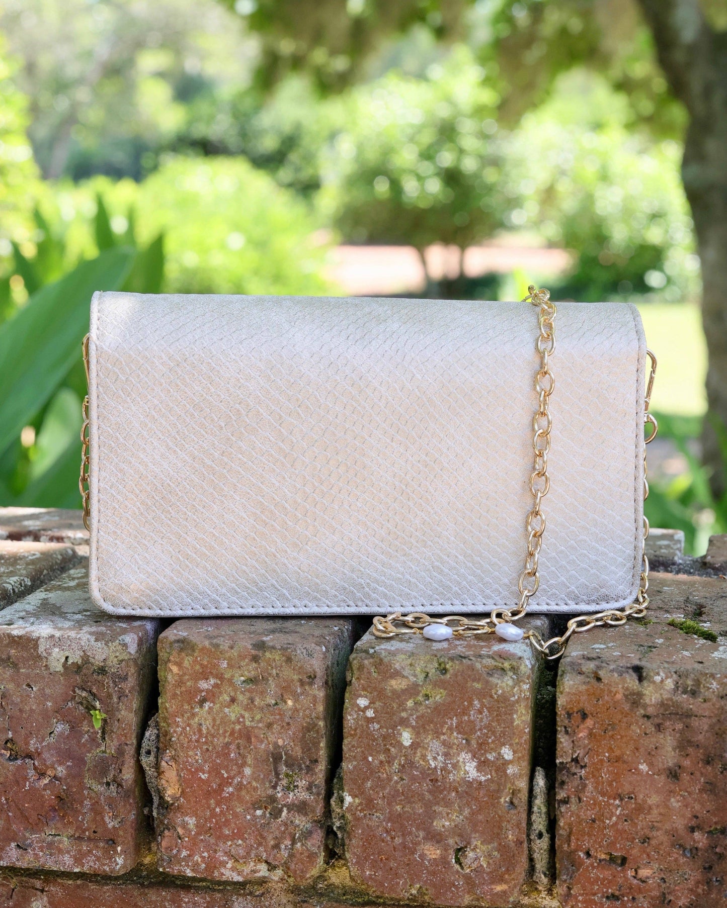 Brynleigh Clutch Crossbody Shimmer Champagne