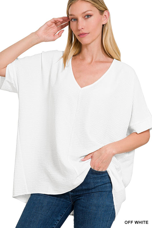 Woven Short Sleeve Top