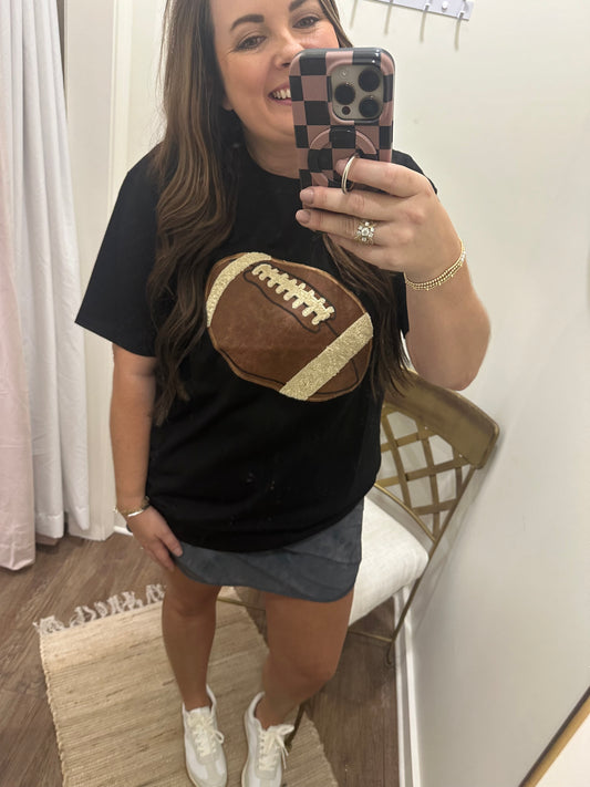 Leather Football Tee