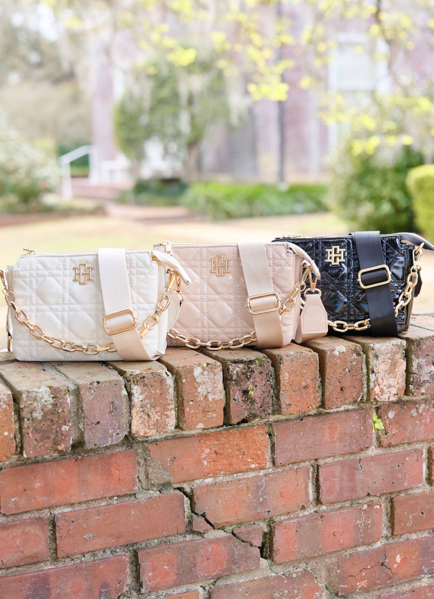 Jace Quilted Crossbody Ivory