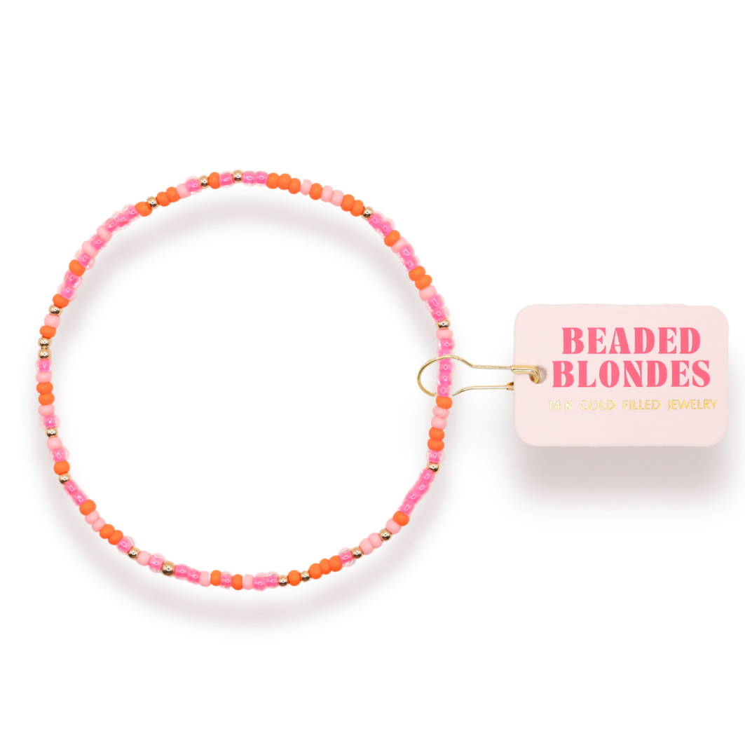 Pinks & Orange Sprinkle Bracelet