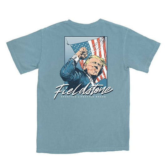 Trump Fight Tee: Ice Blue