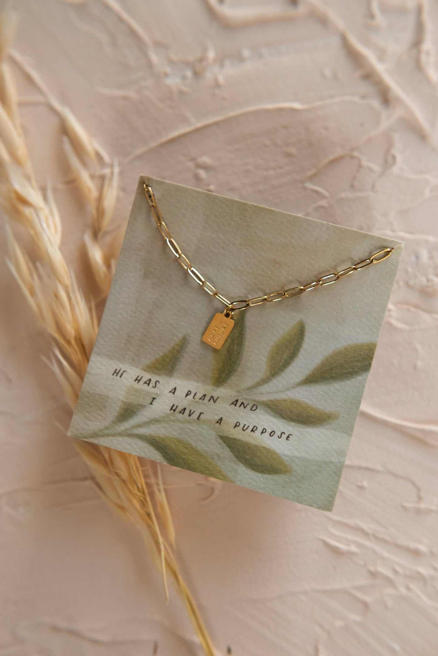 Hope + Future  Mini Tag Necklace