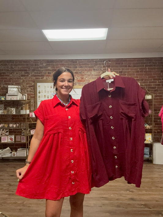 Game Day Airflow Dress (Burgundy)