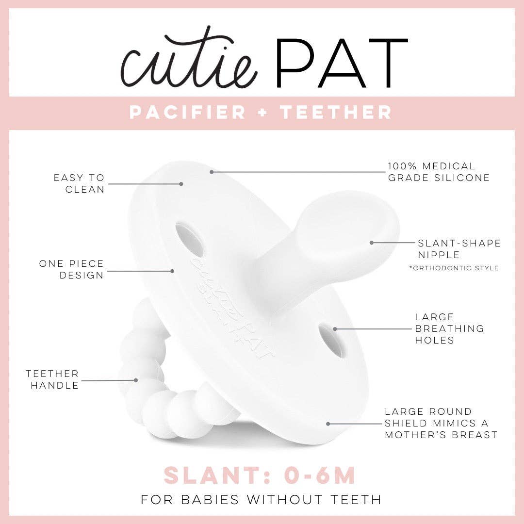 Cutie PAT Slant (Pacifier + Teether): Blue