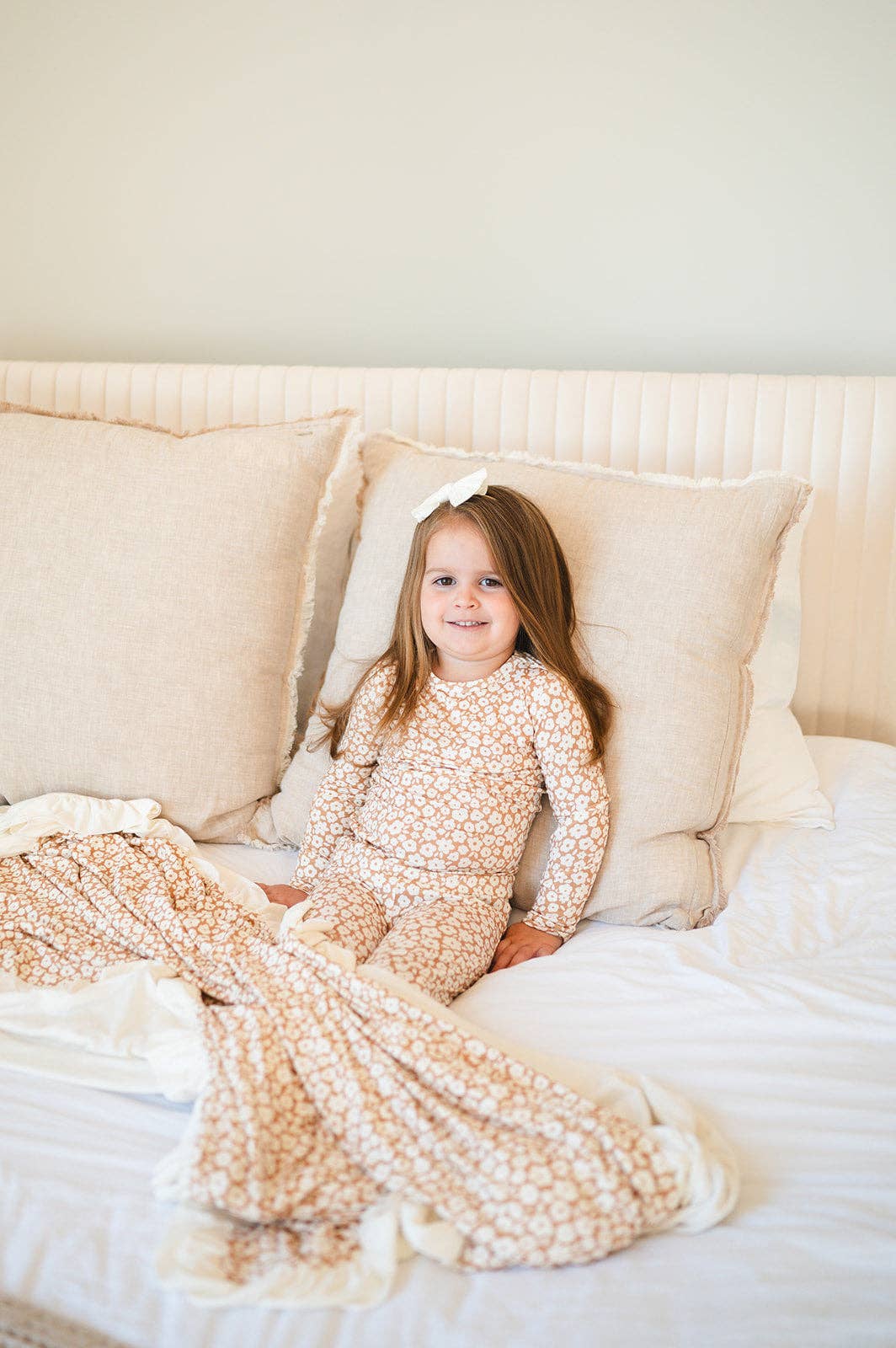 Two-Piece Pajama Set - Mocha Ditsy