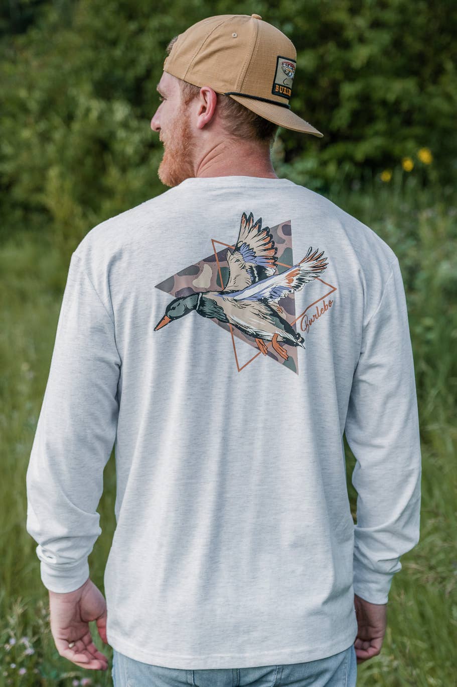 Pintail Triangle Diving Duck - L/S - Ash Grey