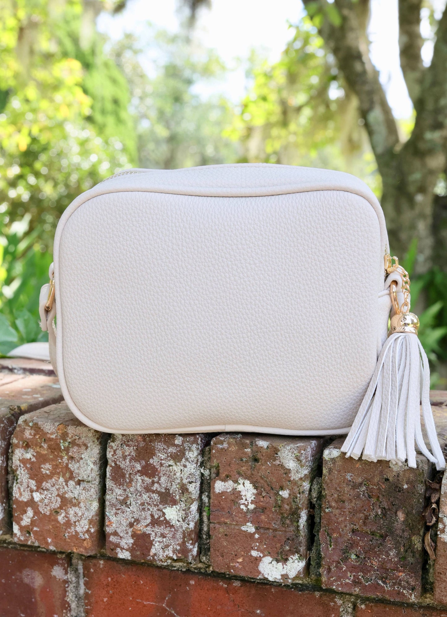 Rylie Crossbody with Tassel (Cream)