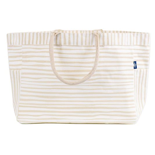 Fiji Stripe Durham Tote   (White/Shell)