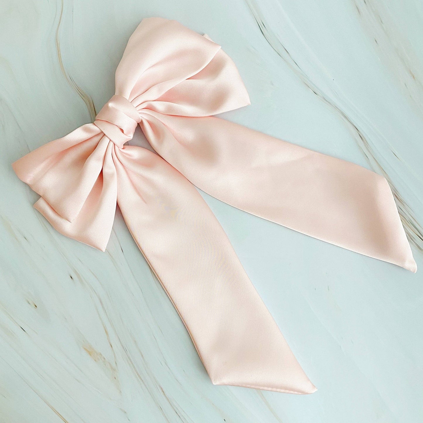 Doubled Satin Bow Hair Clip (Multiple Colors)