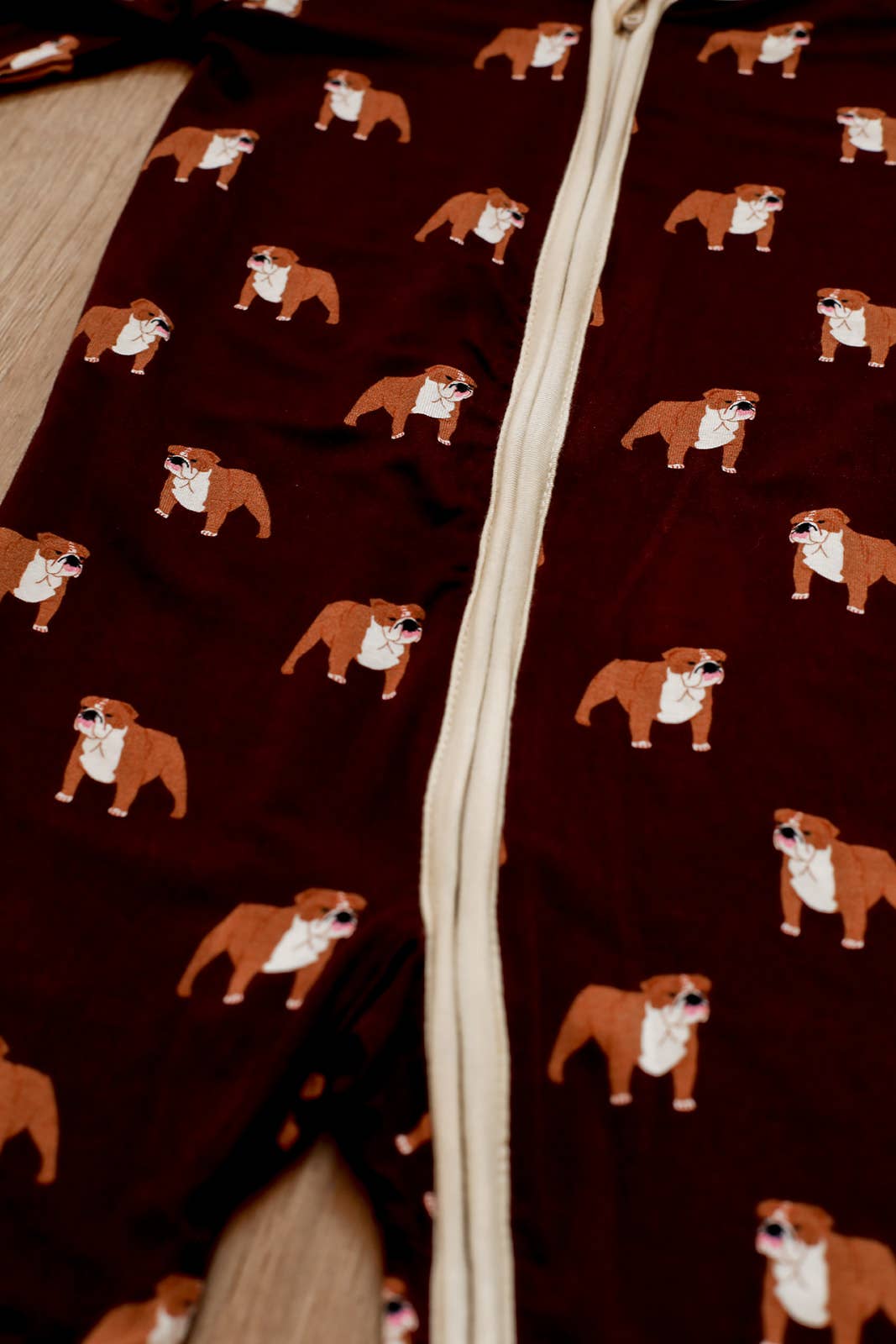 Maroon Bulldog Bamboo Sleeper