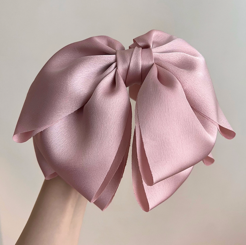 Mori Style Women's Hair Clip Satin Bow Headdress