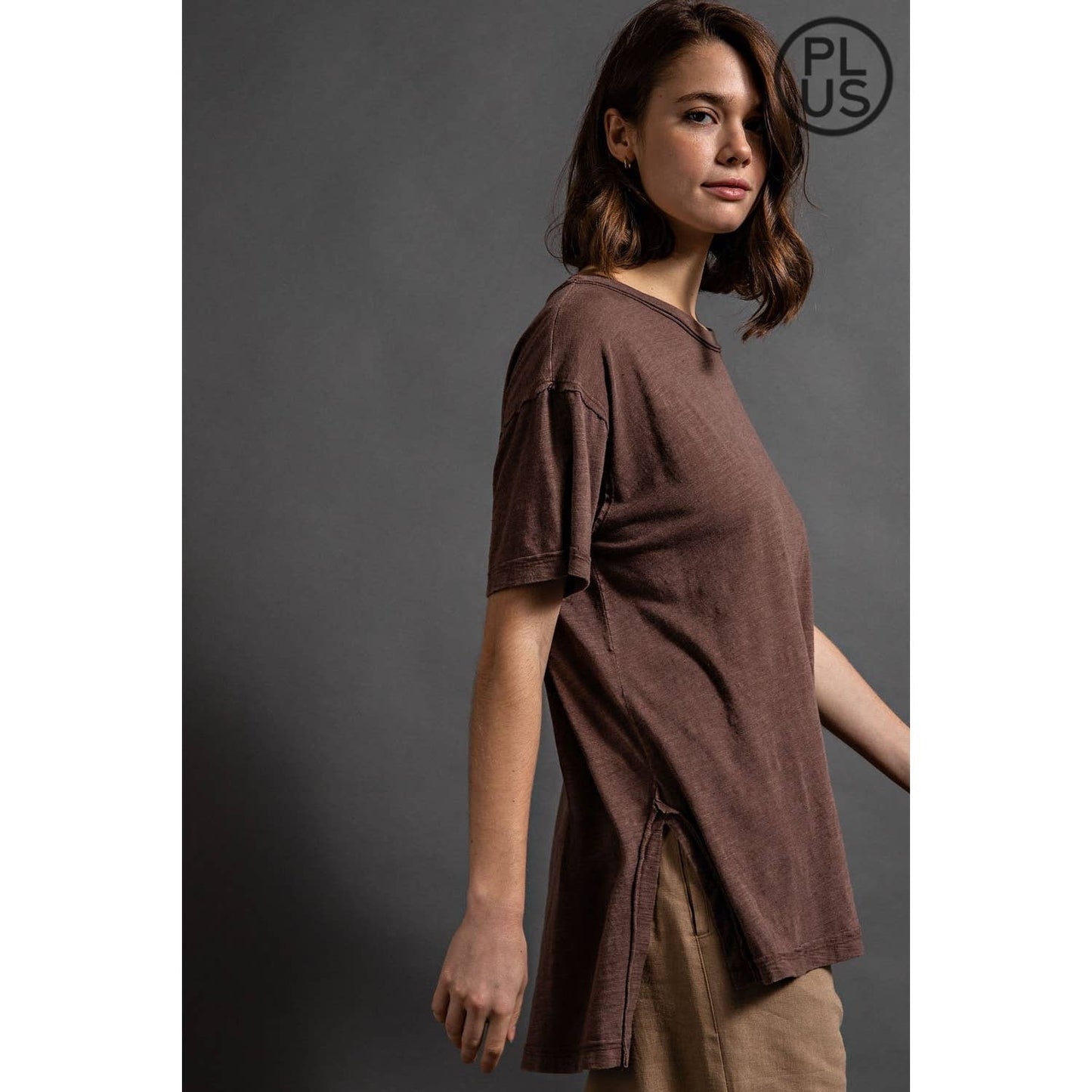 Mineral Washed Top (Brown)