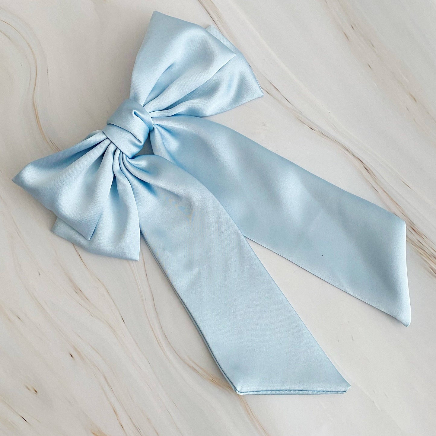 Doubled Satin Bow Hair Clip (Multiple Colors)