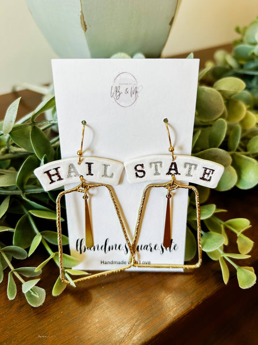 Hail State Cowbell Earrings