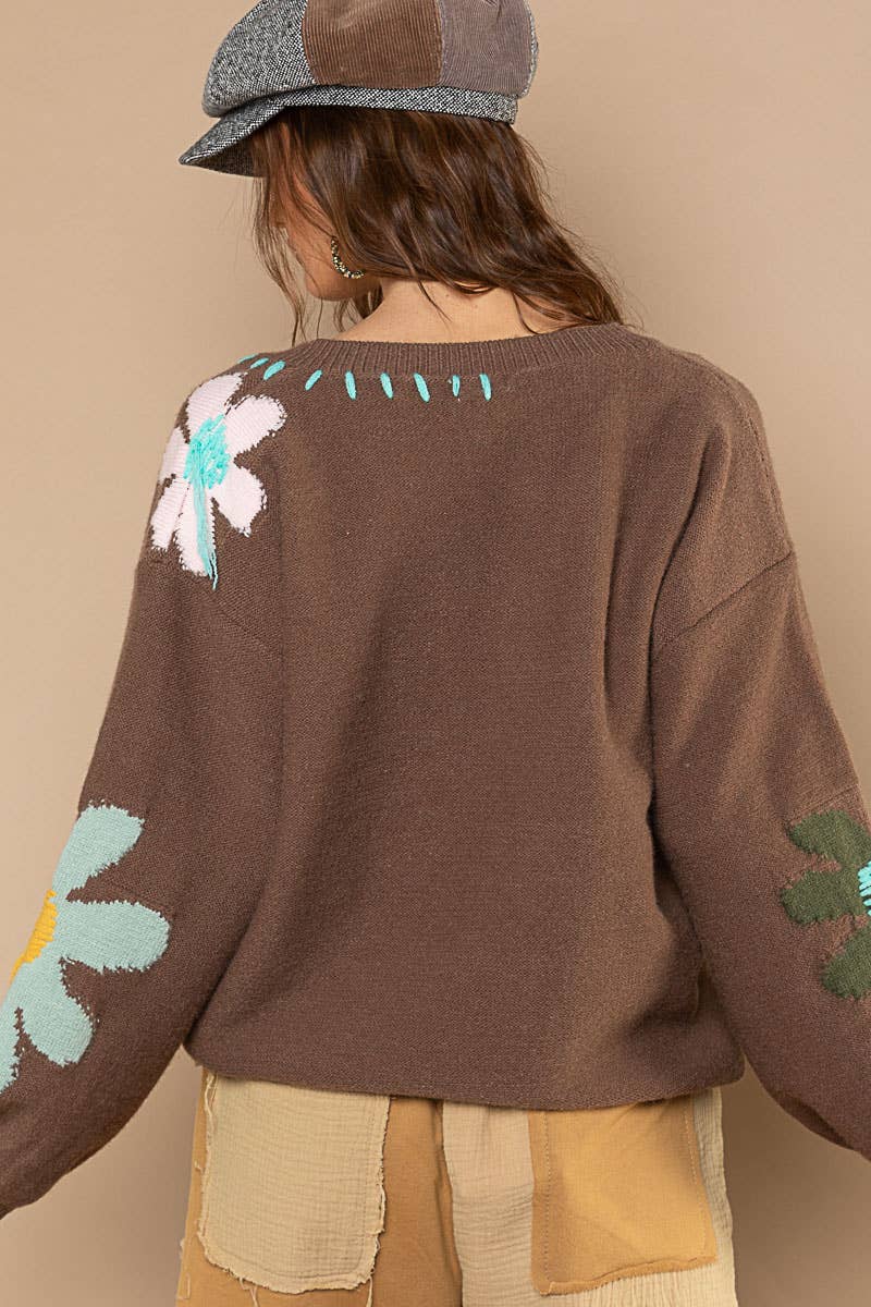 Floral Pattern Sweater